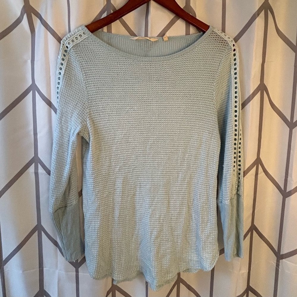 Soft Surroundings Light Blue Long Sleeve Top